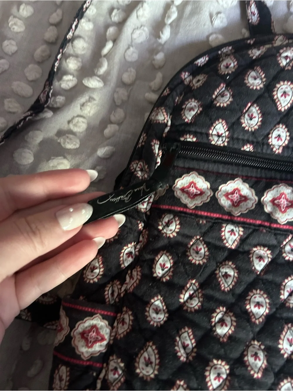 Vera Bradley | retired classic black paisley backpack